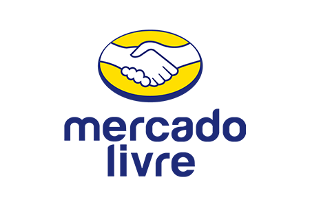 a logo with handshake in a yellow oval with blue text
